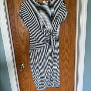 GAP Black and White Striped Dress